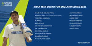 India Test Squad for England series 2025