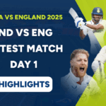 Ind vs Eng 4th Test Match 2025, Old Trafford Day 1 Highlights