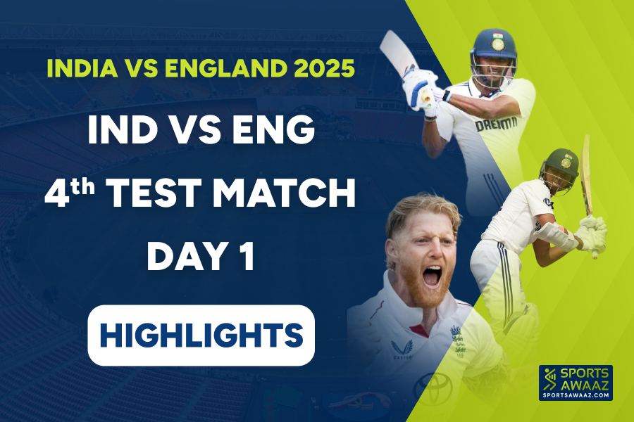 You are currently viewing Ind vs Eng 4th Test Match 2025, Day 1 Highlights, India ki solid start, 264/4, Sai Sudharsan ki maiden fifty!
